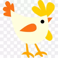 剪贴画喙产品卡通鸡作为食物-阿奎罗剪影