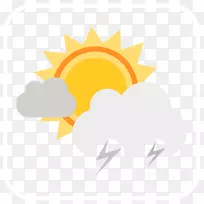 天气预报云剪辑艺术电脑图标.天气