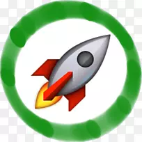 表情符号贴纸iphone IOS火箭-表情符号