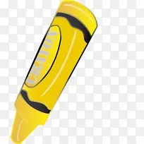 剪贴画黄色蜡笔由e菲利普斯奥本海姆形象散装蜡笔克雷约拉-彩莲花旗