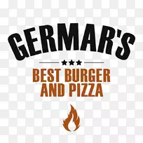 格玛尔最好的汉堡和比萨饼标志品牌字体剪辑艺术-弗林斯顿喜剧小时