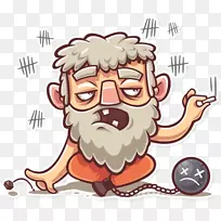 贴纸电报囚犯剪贴画.囚犯运输
