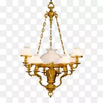 吊灯19世纪黄铜青铜饰物