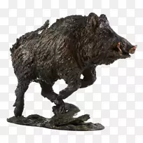 野猪金钱牛青铜雕塑
