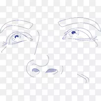 眼睛素描插图线艺术海洋