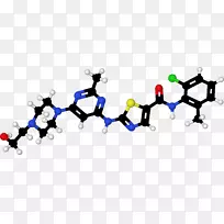 剪贴画dasatinib球棒模型png图片分子