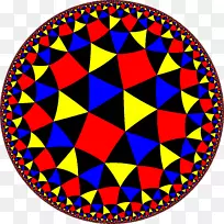 斜方十二面体，三八角形瓷砖，交替八角形瓷砖-三角形