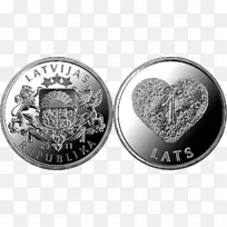 拉脱维亚lats 5 lats硬币钱币