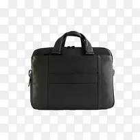 公文包，皮亚克罗黑色方形文件箱，肩包，m手提包，MacBook-黑色背面