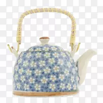咖啡和茶壶，粘土和EEF茶壶，闹钟，粉色陶瓷茶壶-茶
