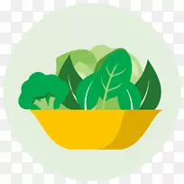 剪贴画制作绿色蔬菜沙拉-蔬菜