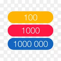 徽标1，000，000字体剪辑艺术产品设计