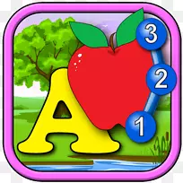 孩子ABC和计数孩子马赛克艺术形状和彩色图片拼图字母表学习应用程序！学习abc和字母发音儿童游戏