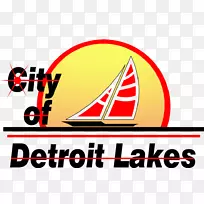 底特律湖徽标剪辑艺术品牌字体
