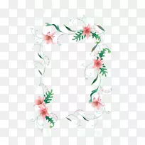 花卉设计玫瑰花家庭插图-星光百合花框架