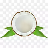椰子水夹艺术椰奶png图片.椰子