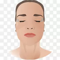 皱眉唇颊