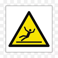 警告标志危险符号地板.滑箭头