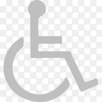 剪贴画轮椅开放部分残疾电脑图标-轮椅