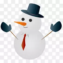 雪人帽插图圣诞日设计-雪人