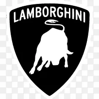 Lamborghini Miura徽标png图片黑白-兰博基尼