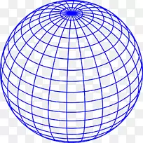 球体图形剪贴画网格-地球仪