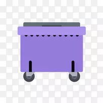 产品设计紫线垃圾箱