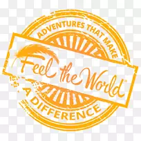 冒险旅行标志感受世界旅行-冒险邮票