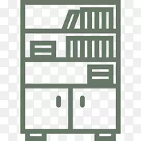 桌子，书架，家具，书架，电脑图标