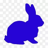 兔子复活节兔剪贴画兔子剪影-兔子