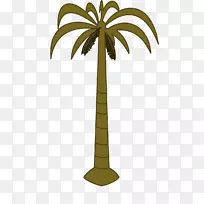 剪贴画棕榈树椰子png图片图形.椰子