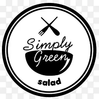 简单绿色色拉画廊餐厅菜单沙拉吧-色拉