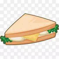烤面包汉堡三明治早餐热狗早餐