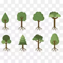 树图形插图设计-大树