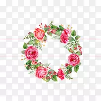 花卉设计花环玫瑰图形.花卉