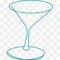 马提尼鸡尾酒玻璃夹艺术杯玻璃器皿