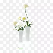 白色花瓶架花盆浴室-花卉布置