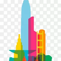 香港设计海报-香港天际线