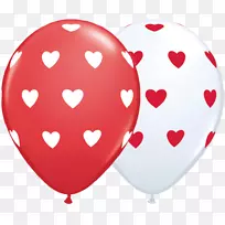 爱气球情人节心白色气球-气球