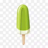 冰淇淋圆锥形冰POP冷冻酸奶华夫饼-甜点