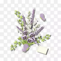 花卉设计、切花、商业集群、花束-薰衣草花