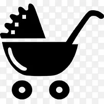 婴儿运输网上购物车夹艺术-婴儿图标