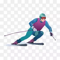 越野滑雪剪贴画png图片高山滑雪