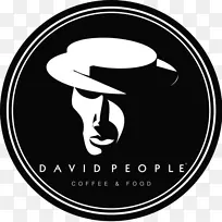 大卫人咖啡和食物标志图形大卫人咖啡馆-大卫莱特曼展览标志