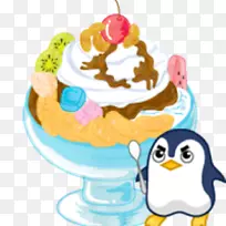 圣代企鹅冰淇淋夹艺术三井菜m-企鹅
