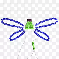 珠刺绣如何珠：10个项目种子珠蜻蜓串灯