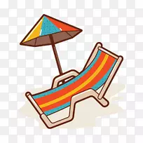 芭堤雅海滩旅游形象椅-阳伞