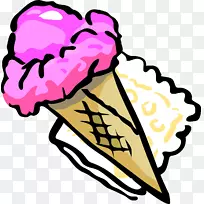 冰淇淋圆锥形冰淇淋POP冰淇淋