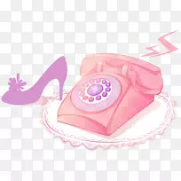 图形png图片下载电话图像彩色粉红