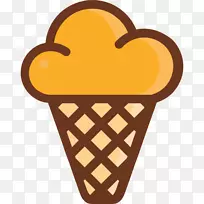 冰淇淋圆锥形华夫饼图形冰淇淋POPS冰淇淋